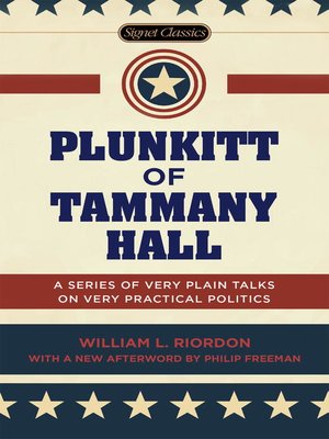 cover image of Plunkitt of Tammany Hall